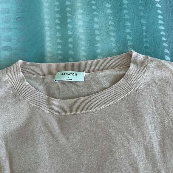 BABATON Aritzia Patrick Sweater size small in pink - Picture 2 of 5